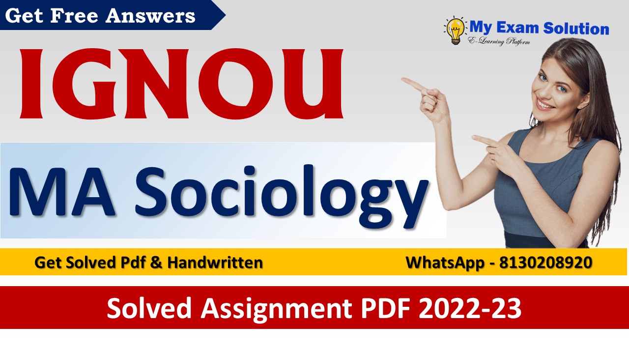 ignou ma sociology 2nd year assignment